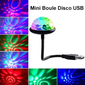 Auto USB Mini Disco boule lumières rvb multicolore ACKALIN