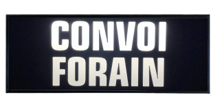 Pare-soleil rétroéclairé à LED « CONVOI FORAIN »