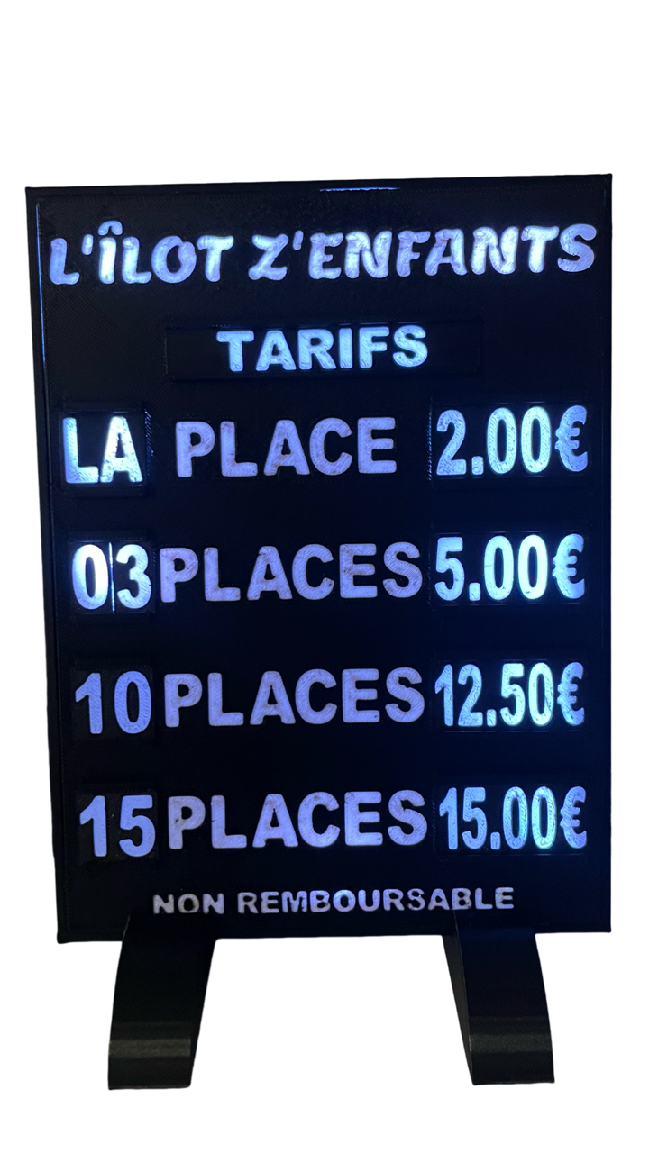 Boîtier Lumineux Forain modèle S – Afficheur de Tarifs – Image 3