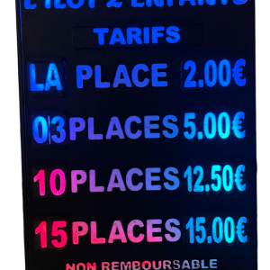 Boîtier Lumineux Forain modèle S – Afficheur de Tarifs
