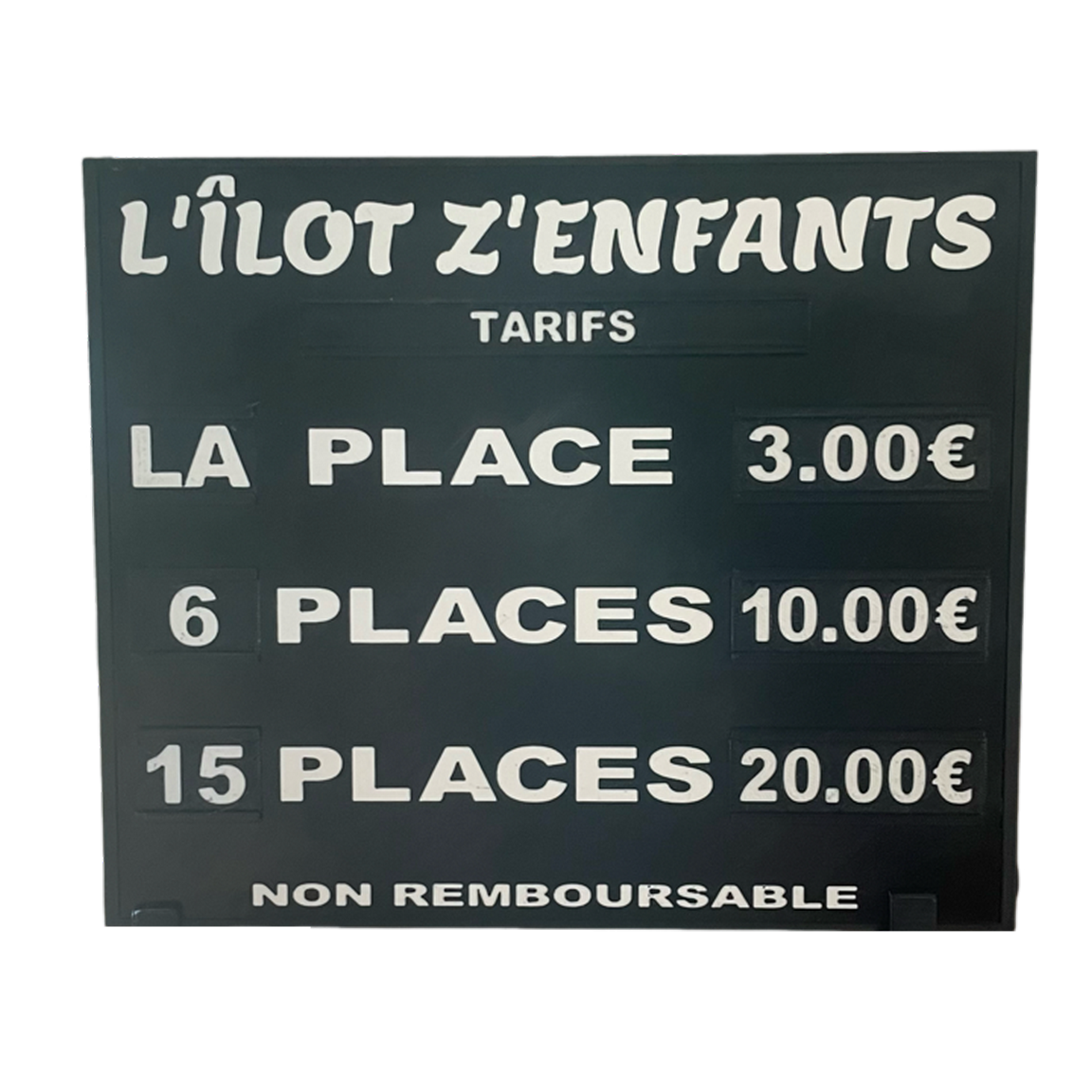 Panneau afficheur de tarifs lumineux